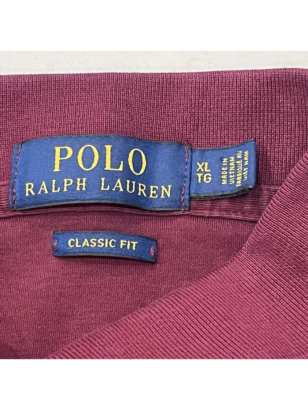 Polo Ralph Lauren Burgundy Polo Shirt Men’s XL Classic Fit Preppy Coastal Golf